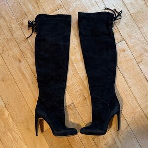 Sam Edelman Black Suede Over the Knee Boots 9